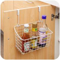 Japanese-style punch-free hanging storage basket Bathroom bathroom cabinet door hanging basket Desktop kitchen sundries storage wall hanging