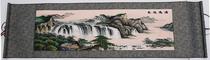 Resolute Xiang embroidery hand embroidery landscape has a long history of Su embroidery scroll living room hanging paintings to give gifts Hunan characteristics
