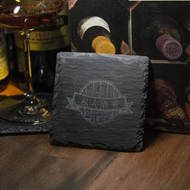 Niche Chamvin Natural Rock Coaster Japanese ins Wine Red Wine Theme Western Restaurant Slate glass mat