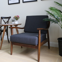 Custom-made Nordic high-density sponge cushion solid wood sofa cushion cushion cover All-inclusive fabric sofa cover card seat cushion