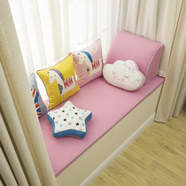 Custom-made pink cartoon cute princess pastoral childrens room bay window mat Balcony mat windowsill mat Dining chair mat cushion