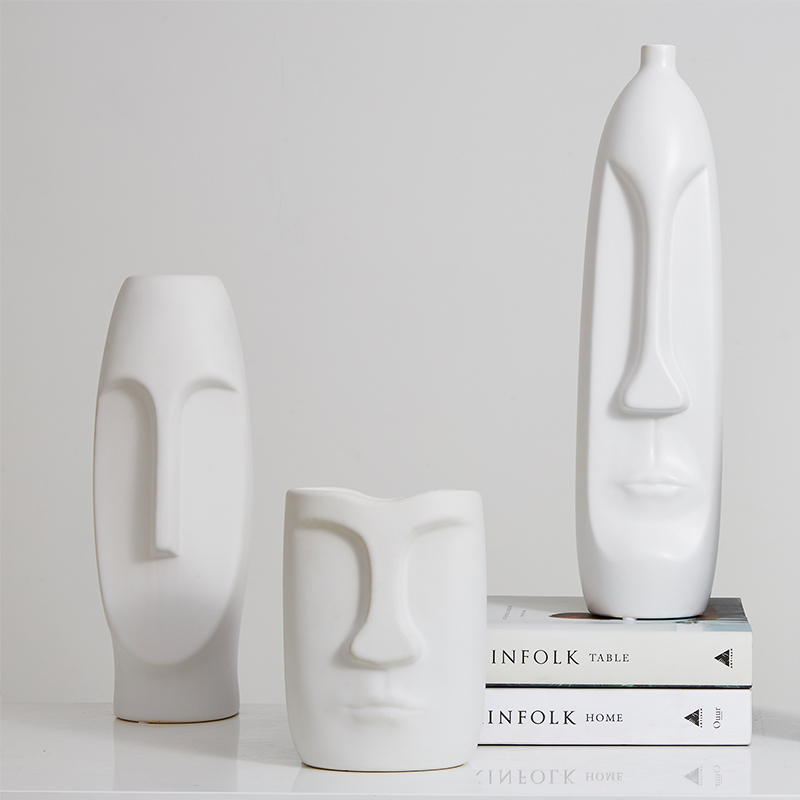 The Nordic idea face vases, ceramic flower arrangement table of I sitting room adornment furnishing articles of TV ark, wine accessories