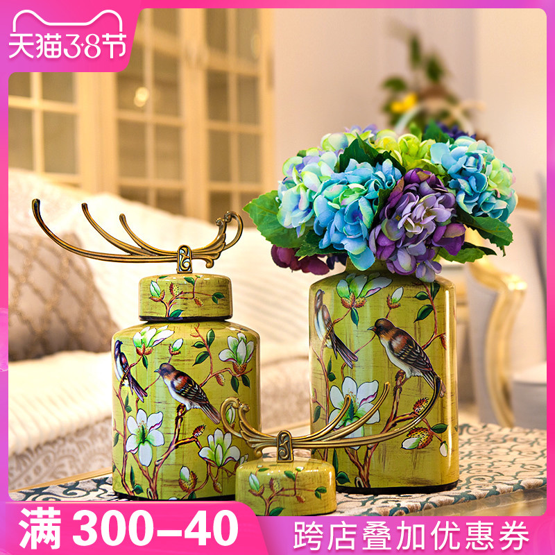 American ceramic vase household living room table vase decoration furnishing articles TV ark, porch desktop decoration ideas