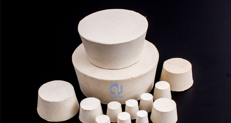 白橡胶塞实心实验室试管塞三角锥形烧瓶闷头抽滤瓶堵头橡皮密封塞