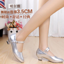 Latin dance shoes women's silver square dance shoes modern dance shoes soft bottom dance shoes ballroom dance shoes winter