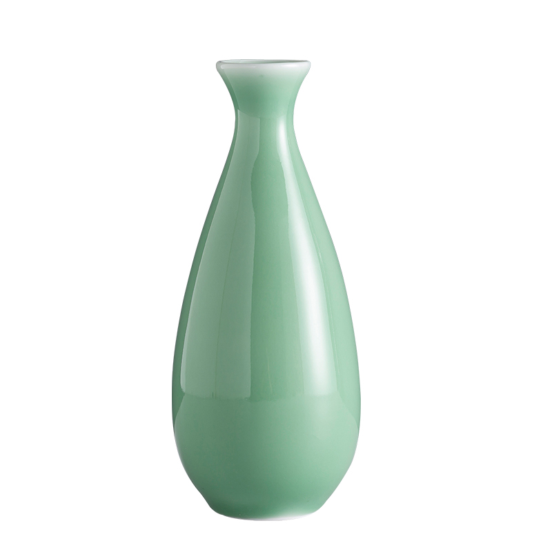 Jingdezhen contracted wind monochromatic glazed pottery porcelain vase furnishing articles office desk living room TV cabinet table flower decoration