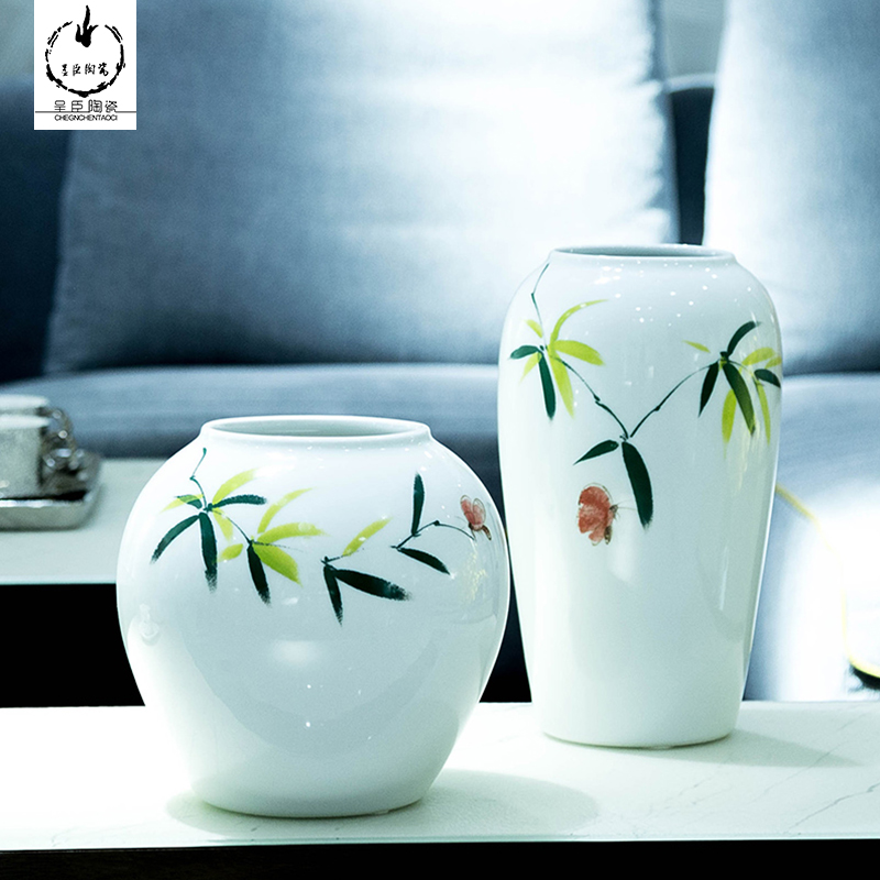 I and contracted fashion creative furnishing articles be born the sitting room of jingdezhen ceramics dried flower vase household decorations