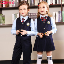 Kindergarten Garden Clothes Spring and Autumn Clothes British Style Shenzhen Autumn Childrens Suit Class Clothes Group Purchase Primary School Uniform Set