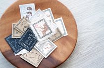 (Smore Spot) Malaysian jieyanów wood seal frame framed with rubber-stamped stamp