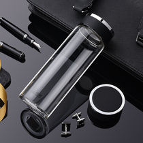 Xinuo glass Single layer thickened cup Teacup Car cup Mens cup Home glass can be lettered