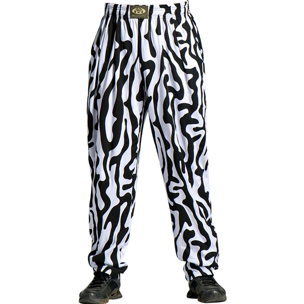 健美健身花裤男运动长裤纯棉健身服钓鱼裤宽松健身房器械训练裤