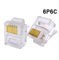 Gold-plated 6-cell phone Crystal Head Pure copper RJ12 RJ11 six-core Crystal Head 6P6C telephone line Crystal Head