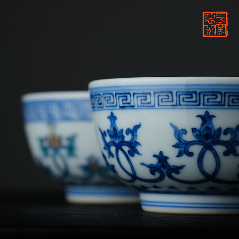 Offered home - cooked ju long up controller yongzheng blue bucket colors branch lines of jingdezhen manual master cup tea set