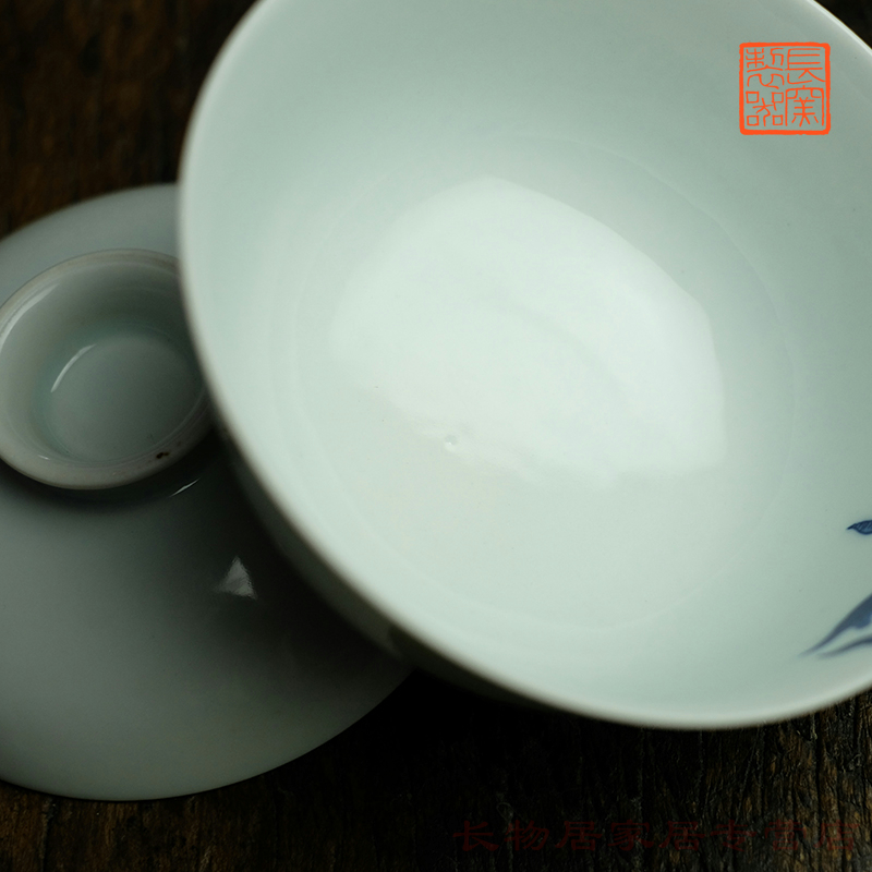 The rule in micro defects offered home - cooked view hand - made tureen jingdezhen blue and white porcelain is hand - made ceramic tea cups