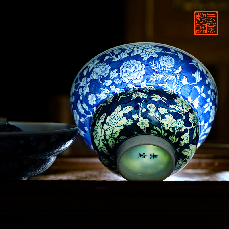 Offered home - cooked ju long up controller hand - made porcelain white flowers breakfast or bowl of jingdezhen porcelain tableware by hand