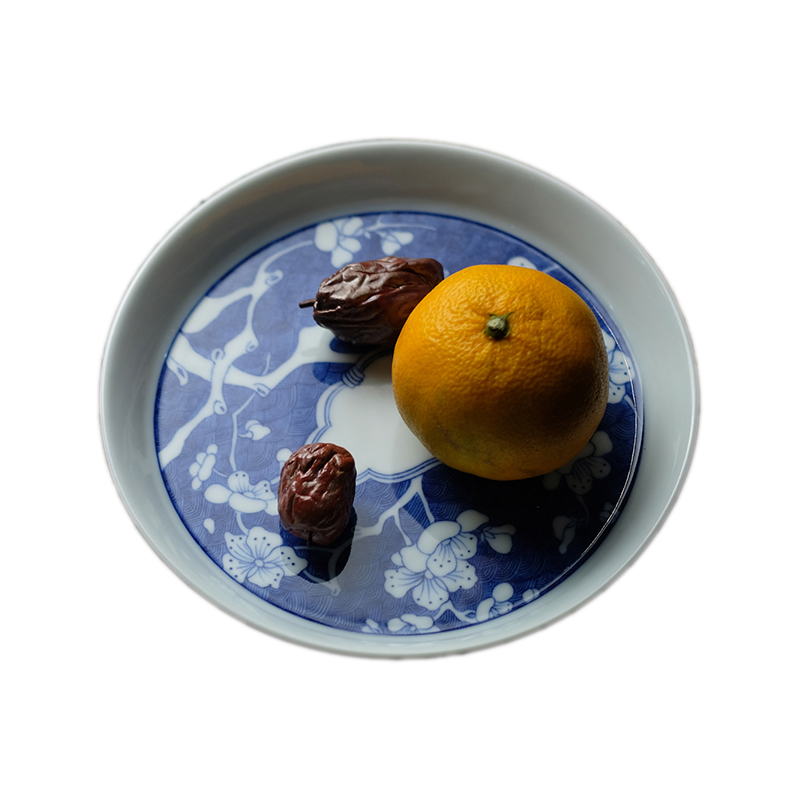 Private customized offered home - cooked in jingdezhen blue and white ice MeiPan hand - made ceramic tea tray was pot bearing fruit tray was dry terms plate