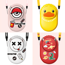 Summer new mini electric fan rechargeable portable small electric fan handheld small fan big wind neck