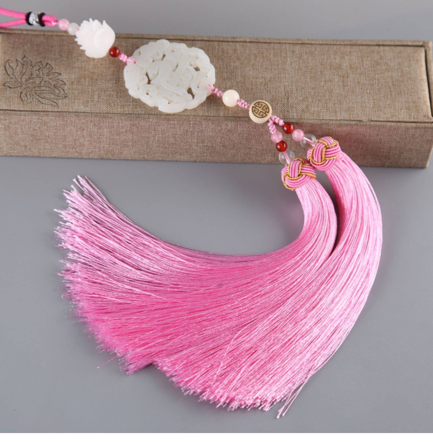 纯手工古风腰佩禁吊坠古装压襟玉佩双流苏挂件清宫汉服车挂挂饰