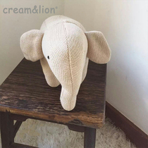CREAMLION handmade baby elephant baby SOOTHING toy Cute elephant doll Childrens birthday gift Home decoration