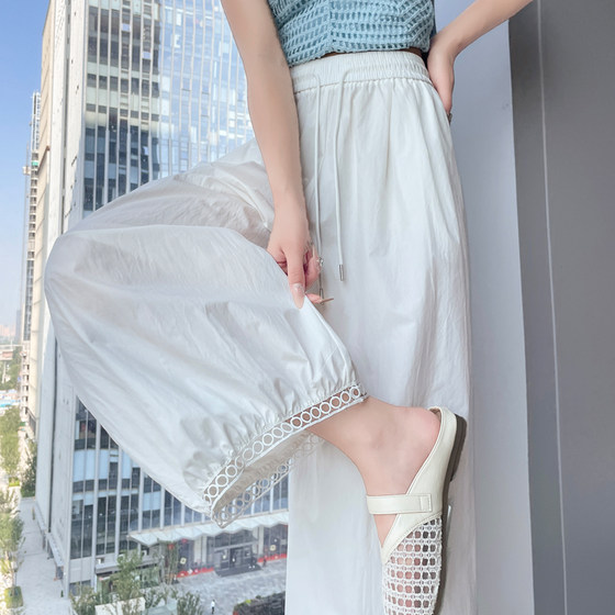 8-point nine-point hollow bloomers for women 2025 new summer thin cotton high waist loose fat MM wide-leg pants
8-point nine-point hollow bloomers for women 2025 new summer thin cotton high waist loose fat MM wide-leg pants