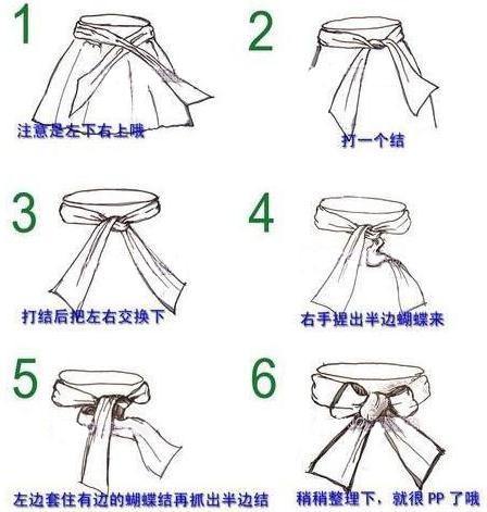 女衬衫领结的系法图解图片