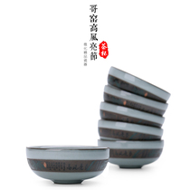 Zhongzheng Ceramics open piece Ge Kiln Teacup Ru Kiln Kung Fu Tea set Tea cup Tea cup Tea cup Tea cup Master single cup
