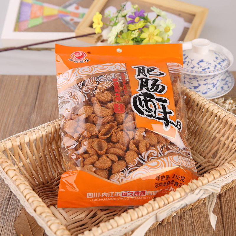 四川特产吴氏远久谷力脆肥肠酥212克*5 膨化休闲食品吃货春游零食