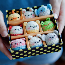 April hand-made DIY woolen crochet 9 animal twisted egg gift box material package creative couple gift