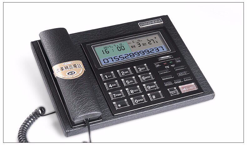 Проводной и DECT-телефон 中诺c097/g039来电报号电话机 皮革材质 商务办公 家用固定 Chinoe