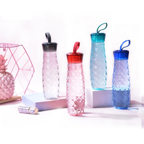 Music Buckle Lebuckle Water Cup Plastic Water Cup Students Portable Outdoor Sports Cups minimalist with hand-holding teacup jewel cup