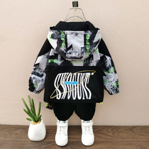 Boys spring and autumn coat 2021 New Small Children Baby long sleeve spring dress children camouflage foreign fashion fashion