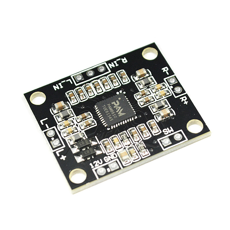 pam8610 digital power amplifier board 2x15w dual channel stereo class d high power power power amplifier board module diy small speaker production circuit board accessories audio amplifier 12v good sound quality