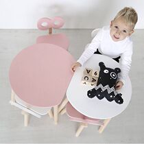 ins Nordic Cute Cat Head Eagle Chair Animal Chair Early Teach Kindergarten Parent-child Restaurant Table And Chairs Matching Furnishing