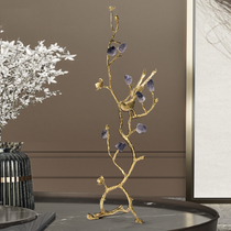 American light luxury amethyst all copper lucky tree ornaments model room Chinese living room porch decorations desktop furnishings