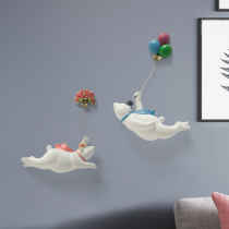 Nordic creative wall balloon bear wall decoration pendant living room childrens room bedroom wall decoration background wall decoration