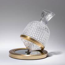 European-style rotating top tumbler tumbler decanter French home Creative wine high-grade crystal glass wine dispenser