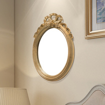 French European classical carved mirror hollow relief wall hanging living room entrance hall bathroom hanging mirror