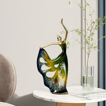 All Copper Art Dancing Girls Ornaments High-end Hotel Cafe Club Villa Living Room Model Room Decoration