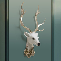 Large fortune animal deer head wall pendant living room dining room entrance background wall decoration wall decoration
