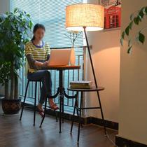 High foot office floor lamp home Nordic retro club flower stand Chinese living room lamp spherical arc lamp head