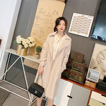 Small windbreaker coat mid-length womens 2020 autumn and winter new fashion temperament drape British long-sleeved coat over the knee