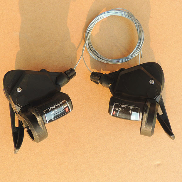 台湾微转microshift 3*7速分体指拨 21速山地自行车摺叠车变速器