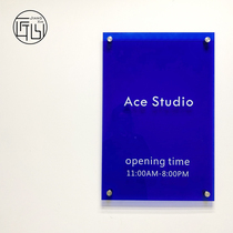 Creative Clothing Shop Acrylic Upright Display Cards Logo logo door Cards Hanging Wall Mesh Red Shop Door Head Billboard Customize