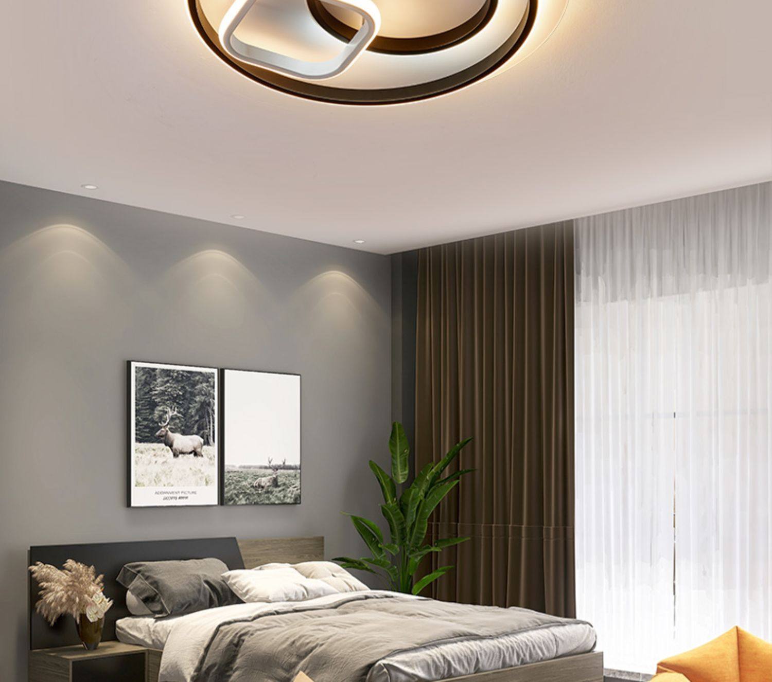 雷士照明智能led吸顶灯圆形卧室灯简约后现代灯具房间主卧灯饰