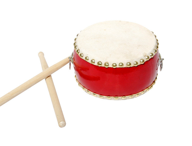 扁鼓小鼓5678寸堂鼓中国鼓花鼓盘鼓实木头层牛皮配棒