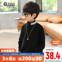 Little Elephant Ham childrens clothing boys bottoming shirt semi-high collar autumn and winter new 2022 childrens long-sleeved T-shirt with white inside