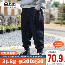 Little Elephant Ham childrens clothing boys fleece jeans childrens pants thick winter clothing new 2022 medium and large childrens pants