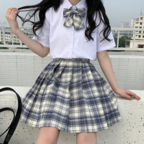 Skirt 2022 spring and summer new Korean version College Wind jk uniforms half body dress checkered plexeme dress class A character dress