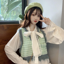 Temperament Spring Suit Women 2022 New Fashion Horse Chia Blouse Net Red Minus shirt Korean version Fashion Two sets