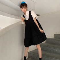Skirt 2022 Summer new Korean version loose color 100 hitch a little sub fluffy skirt Dress Girl with dress